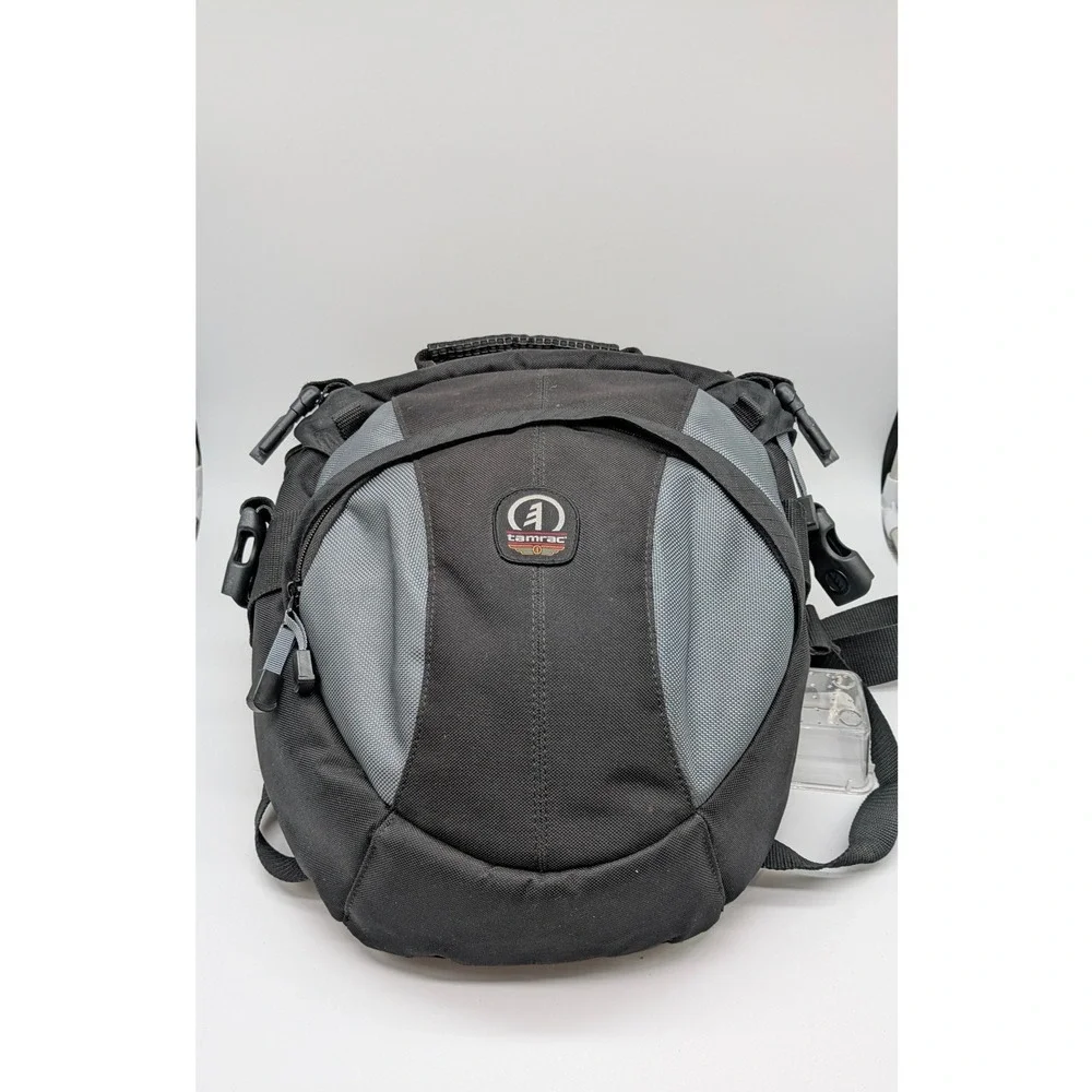 Tamrac Camera Sling Backpack Black Gray Padded DSLR Lens Bag Travel Case
